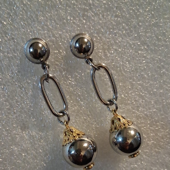 Park Lane Jewelry - Park Lane Silver and Gold Geometric Earrings